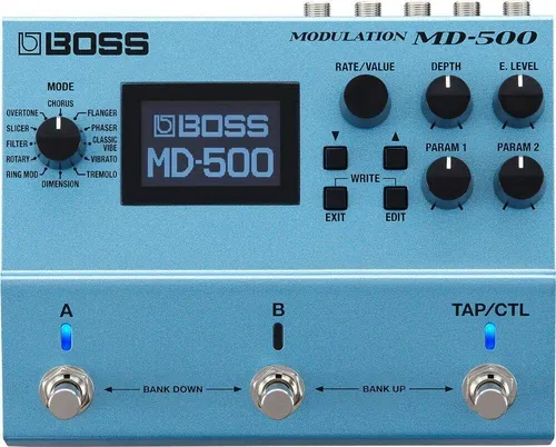Boss MD-500 Modulation Pedal - Vielseitiger Multi-Effekt für E-Gitarre - Gitarren-Effektgeräte / -Preamps, Digitales Modulation Pedal mit umfangreichen Effekten für kreative Klanggestaltung.