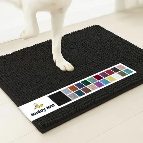 Muddy Mat Super saugfähige Fußmatte für den Innenbereich, Mikrofaser, schnell trocknend, Chenille-Eingangsteppich, rutschfeste Haustürmatte, Innenmatten für den Eingangsbereich, maschinenwaschbar