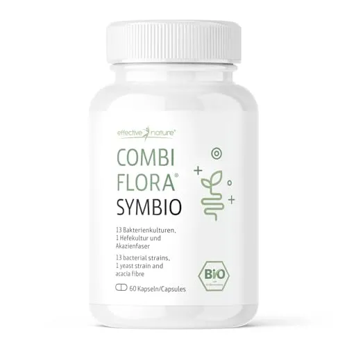 Combi Flora SymBIO - Probiotikum mit 13 Bakterienstämmen - Probiotika Bifidobakterien, hochdosiert mit 13 aktiven Bakterienstämmen für eine gesunde Darmflora, vegan und glutenfrei für eine einfache Einnahme.