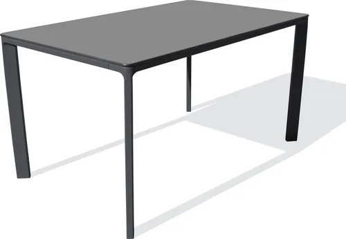 Gartentisch für 6 Personen, Aluminium mit Epoxid-Finish - Stabiler und pflegeleichter Gartentisch aus Aluminium in Anthrazitgrau. Die kompakte Laminatplatte (L 160 x B 90 cm) sorgt für eine elegante Optik und ist ideal für gesellige Runden im Freien.