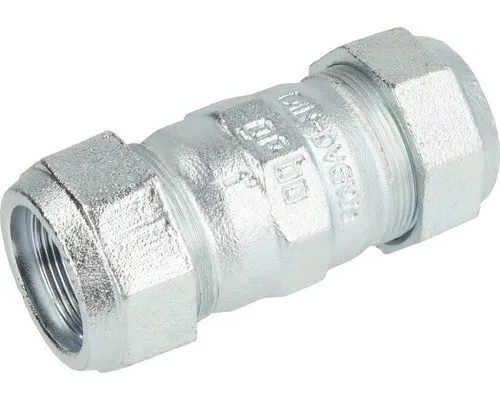 Gebo Temperguss-Klemmverbinder O, 33,7 x 33,7 mm, 1 Zoll - Beidseitig klemmbare Verbindung für Stahlrohre. Robuster und langlebiger Klemmverbinder für zuverlässige Rohranschlüsse.