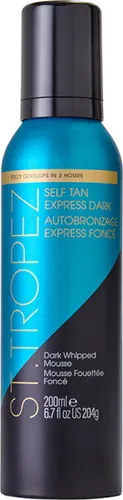 ST.TROPEZ Express Dark Whipped Mousse 200 ml - Das ST.TROPEZ Express Dark Whipped Mousse bietet eine schnelle, natürliche Bräune in nur drei Stunden. Die leichte Textur lässt sich einfach auftragen und spendet Feuchtigkeit für ein geschmeidiges Hautgefühl.