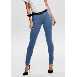 ONLY Onlrain Life Reg Skinny Jeans - Dänisches Design in Medium Blue Denim, komfortable Passform durch 1% Elasthan, ideal für jeden Anlass.