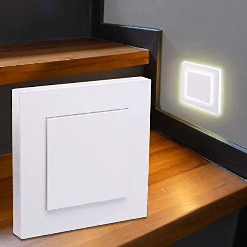 LongLife LED Treppenleuchte 230V - Stufenlicht für mehr Sicherheit - Lampen für Innenräume, mit einstellbarer Lichtfarbe (Warm-, Neutral- oder Kaltweiß) für optimale Beleuchtung und Trittsicherheit auf Treppen.
