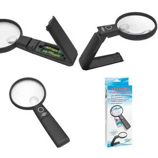 WEDO Lupe rund beleuchtet 90 mm mit Standfuß schwarz (2717565) - Praktische WEDO Lupe mit 90 mm Durchmesser, beleuchtet und stabil mit Standfuß. Ideal für präzise Detailarbeiten und komfortables Lesen.