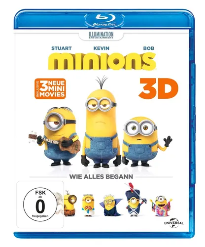 Die Minions 3D+2D - Wie alles begann # BLU-RAY-NEU