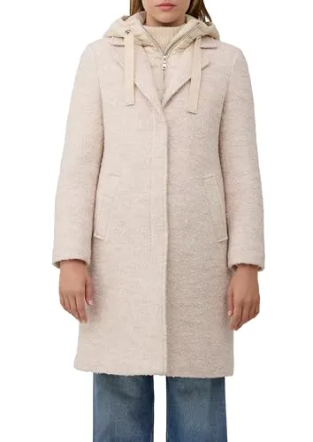 s.Oliver Wintermantel aus Wollmix mit herausnehmbarem Steppeinsatz - Stylischer Outdoor-Mantel in Beige, ideal für kalte Tage. Der herausnehmbare Steppeinsatz sorgt für flexible Tragemöglichkeiten und hohen Komfort.