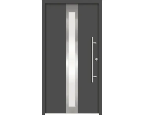 Splendoor Haustür ATHENE Aluminium 1000x2100 mm Anthrazitgrau DIN Rechts (nach i