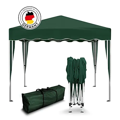 Kronenburg Faltpavillon 3 x 3 m - Wasserdicht und UV-Schutz 50+ - Gartenlauben: 100 % wasserdichter Faltpavillon mit UV-Schutz 50+, ideal für Outdoor-Events. Inklusive Tragetasche und Zubehör für einfachen Aufbau.