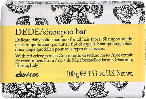 Davines Dede Shampoo Bar 100g - Nachhaltige Shampoo-Seife für frisches, glänzendes Haar, ideal für unterwegs und umweltfreundlich.