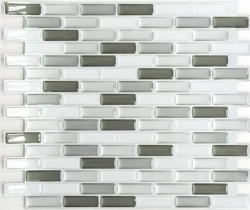 3D Wandaufkleber Mosaik Vinyl Klebefolie – 4 Matten - Einfache Verlegung ohne Kleber: Ideal für jeden Raum. Zuschneidbar für individuelle Designs, wasserfest und modern im Stil.