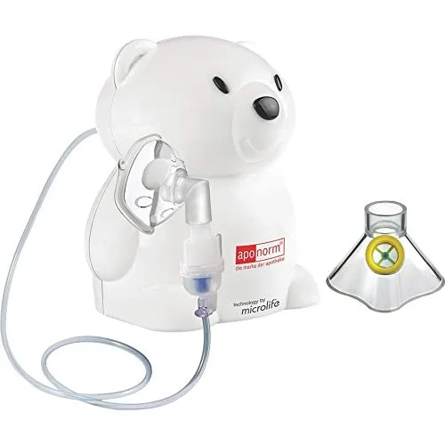 Aponorm Inhalationsgerät Compact Kids 1 ST - Arzneimittel für Kinder, ideal im Eisbären-Design, mit extraweichen Masken für eine sanfte Inhalation und optimale Hygiene.