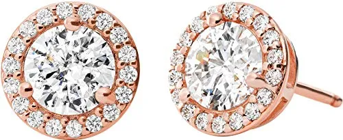 Michael Kors MKC1035AN791 Damen Ohrstecker - Ohrringe für Damen aus 925er Silber mit elegantem Rosé-Finish und funkelnden Zirkonia-Steinen für einen glamourösen Look.