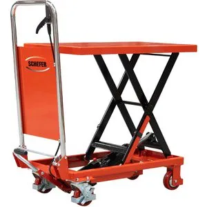 Schefer Hubtisch SHW Premium, fahrbar, 150kg Tragkraft - Sonstiger Werkstattbedarf: Hydraulischer Hubtisch mit ergonomischer Hubhöhe bis 740mm, ideal für Lagerhaltung und Kommissionierung. Tragkraft von 150kg und justierbare Senkgeschwindigkeit.