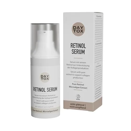 L.A.B. DAY TOX RETINOL SERUM 30ml – Anti-Aging mit Microalgenextrakt - Veganer Serum für alle Hauttypen mit Retinol und Microalgenextrakt. Unterstützt die Hautstraffung und wirkt gegen frühzeitige Alterungsanzeichen. Hergestellt in Deutschland.
