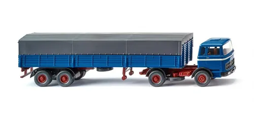Wiking 051405 Pritschensattelzug (MB) - azurblau, M1:87 H0 OVP
