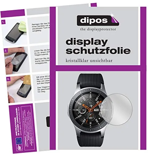 dipos I 6X Schutzfolie klar kompatibel mit Samsung Galaxy Watch 46mm Folie Displayschutzfolie