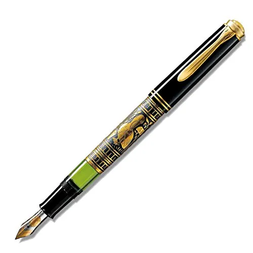 Pelikan Toledo M700 - Kolbenfüller schwarz-gold F (fein), elegantes Design und ausgezeichnetes Schreibgefühl, Made in Germany