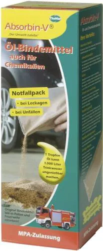 GARAGE 400020 Öl-Bindemittel Absorbin-V, 1kg - Effektives Öl-Bindemittel zur schnellen Aufnahme von Flüssigkeiten wie Öl und Chemikalien. Rutschfest und staubarm – ideal für Werkstätten und den professionellen Einsatz.