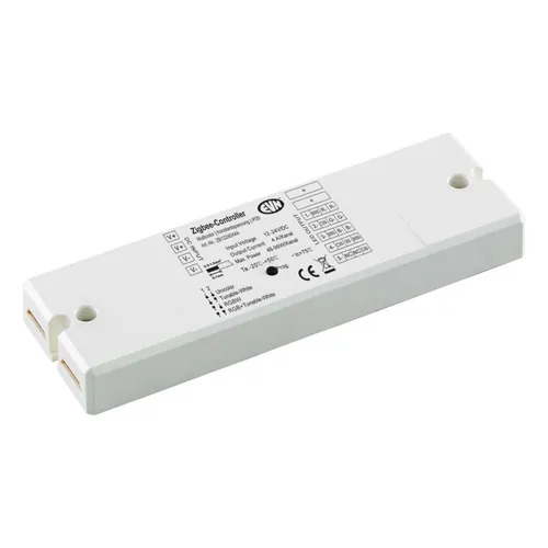 EVN LED ZigBee-Multicolor-Empfänger für vielseitige Leuchten - Zubehör für Innenleuchten, unterstützt Unicolor, RGB und mehr, einfache Einstellung über Dipschalter für optimale Flexibilität.