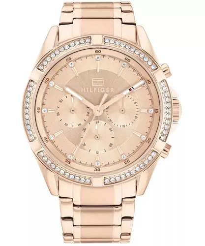 Damenarmbanduhr Tommy Hilfiger 1782558 - Stilvoll und elegant - Armbanduhren mit Chronograph und Datumsanzeige, edles roségoldenes Design, ideal für besondere Anlässe oder den täglichen Gebrauch.