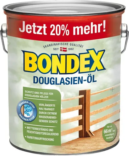 Bondex Douglasien Öl 3,00 l - Pflege für Ihr Holz - Holzöle: Bondex Douglasien Öl schützt und pflegt Ihr Holz, sorgt für eine langanhaltende Schönheit und ist ideal für Außenanwendungen.