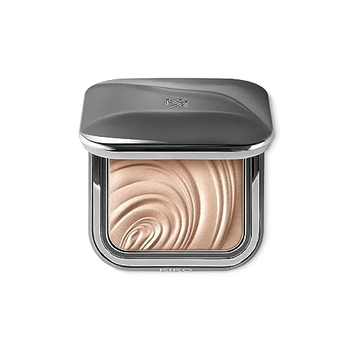 KIKO Milano Glow Fusion Intense Powder Highlighter 01 | Puder-Highlighter Für Das Gesicht Mit Seidiger, Reflektierender Textur