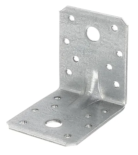 Alberts 330354 Schwerlast-Winkelverbinder mit Sicke | sendzimirverzinkt | 70 x 70 x 55 mm