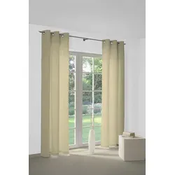 Wirth Vorhang WirthNatur (1 St), Ösen, blickdicht, 1-lagig braun 127 cm x 260 cm
