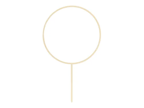 partydeco Tortenstecker, Cake Topper Kreis Holz 24,5cm Natur