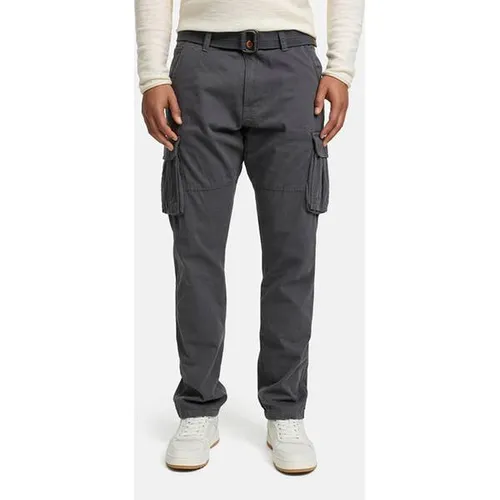 Indicode Cargohose Herren INPascan - Beige Freizeithose mit Stretch und 7 Taschen - Bequeme Cargohose für Herren mit 7 praktischen Taschen und elastischem Material, ideal für Freizeitaktivitäten. Pflegeleicht und vielseitig kombinierbar.