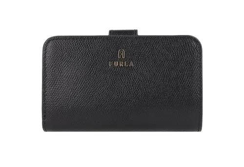Furla Camelia Geldbörse Leder 14 cm schwarz - Elegante Leder-Geldbörse von Furla, 14 cm, ideal für stilvolle Aufbewahrung und praktische Fächer für Karten und Bargeld.