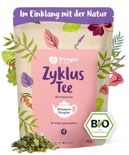 PregniVITAL – BIO Zyklustee – mit traditionellen Frauenkräutern (Frauenmantel, Himbeerblätter, Schafgarbe) – raffiniert und mild im Geschmack