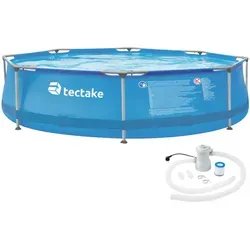 tectake Swimming, Blau, Metall, 300x76x300 cm, Freizeit, Pools und Wasserspaß, Pools
