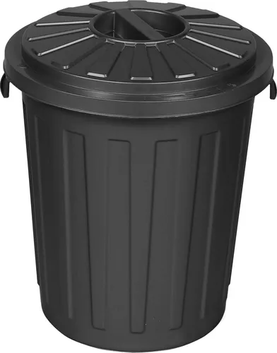 keeeper Maxi-Tonne 23 L - Graue Abfalltonne mit Deckel - Praktische 23 L Abfalltonne mit fest verschließbarem Deckel für geruchsneutrale Entsorgung. Ideal für Müllsäcke von 35 bis 60 Liter, auch zur Aufbewahrung von Futter oder Putzmitteln geeignet.