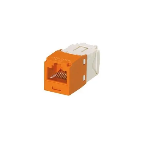 Panduit CJ688TGOR 8-Draht Universal-Modul - Praktisches 8-Draht Steckverbinder-Modul von Panduit in leuchtendem Orange. Ideal für zuverlässige Verbindungen in Netzwerken, geeignet für massive Leiter und einfach zu installieren.