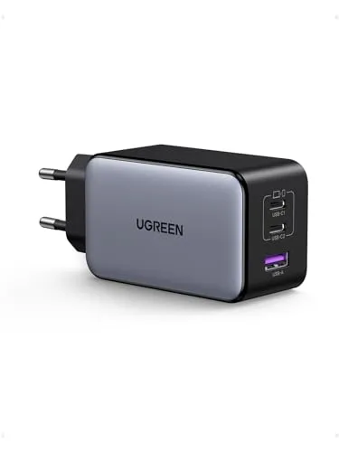 UGREEN Nexode X 100W USB-C 3-Port GaN Ladegerät - Photovoltaik-Zubehör mit 100W Leistung, ideal für schnelles Laden mehrerer Geräte gleichzeitig dank 3 Ports und kompakter Bauweise.