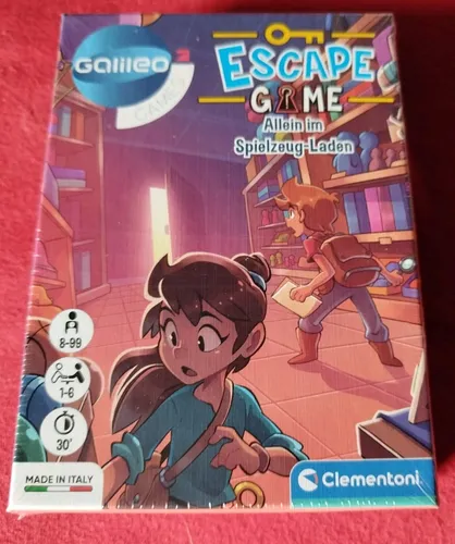 Clementoni Galileo Escape Game - Escape Spiel für Kinder ab 8 Jahren, fesselnde Rätsel und spannende Abenteuer im Spielzeug-Laden