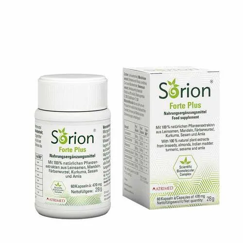 Sorion forte plus Kapseln - Arzneimittel zur Unterstützung der Hautgesundheit, ideal bei Hautproblemen und zur Linderung von Beschwerden.