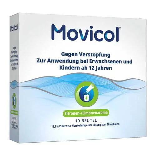 Movicol Beutel zur Herstellung einer Lösung zum Einnehmen 10 St - Arzneimittel zur effektiven Linderung von Verstopfung, einfach anzuwenden und gut verträglich.