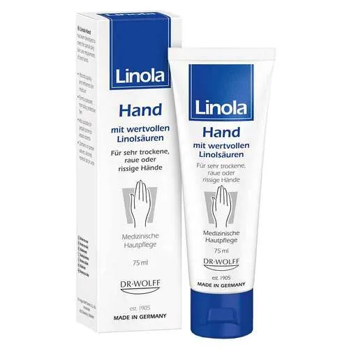 Linola Hand Creme - Handpflege für strapazierte Haut, spendet Feuchtigkeit und fördert die natürliche Schutzbarriere ohne Duftstoffe – ideal für empfindliche Hände.