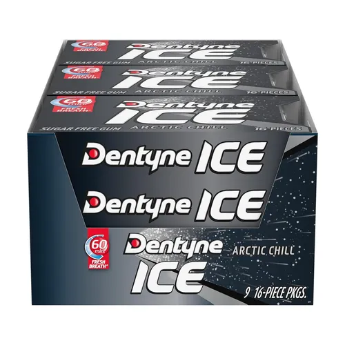 Dentyne Arctic Chill Kaugummi zuckerfrei, 9 Päckchen (insgesamt 144 Stück)