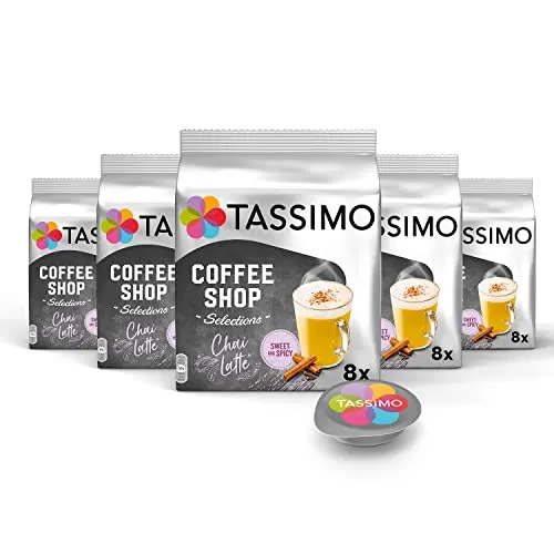 Tassimo Kapseln Coffee Shop Selections Chai Latte, 40 Tee Kapseln, 5 x 188g