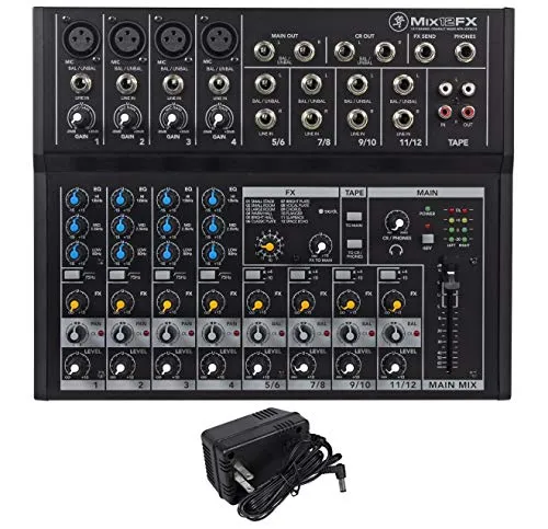 Mackie Mix12FX - 12-Kanal Kompaktmischpult - Mischpulte mit 4 Mic/Line Eingängen in studiotauglicher Qualität, 12 erstklassige Effekte für professionelle Klangbearbeitung und hohe Flexibilität.