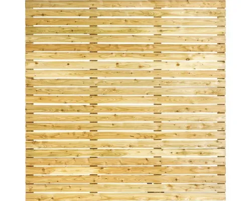 Zaun Hauptelement Rhombus Lärche 180 x 180 cm natur