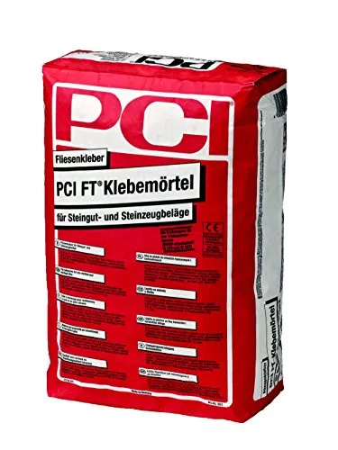 PCI Ft-Klebemoertel Grau 25 kg - Kleber & Mörtel für Fußböden, flexibler und hochleistungsfähiger Mörtel für sichere Verlegung von Fliesen und Platten.