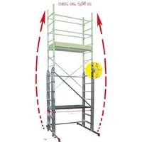 Krause Gelenkgerüst CORDA 4,85 m - Stehleitern: Flexibles Gelenkgerüst mit einer beeindruckenden Arbeitshöhe von 4,85 m – ideal für sichere Arbeiten in großen Höhen.
