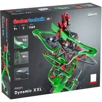 fischertechnik 544619 Kugelbahn Dynamic XXL - Motorisierte Murmelbahn mit Looping und Rainbow-LEDs, fördert Kreativität und Motorik für Kinder ab 9 Jahren