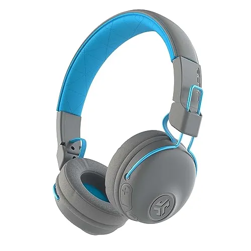 JLab Audio Studio Wireless Kopfhörer, Bluetooth Kopfhörer mit 30+ Stunden Akkulaufzeit und Custom EQ3-Sound, On-Ear Kopfhörer mit Mikro, Grau