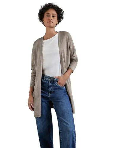 Street One Damen Langer Feinstrickcardigan - Eleganter langer Feinstrickcardigan aus einem angenehmen Viskosemix. Ideal für lässige Outfits und sorgt für ein weiches Tragegefühl. Perfekt für jeden Tag!